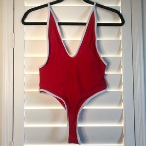 Red Cheeky Swimsuit